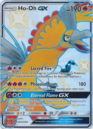 Ho-Oh GX - SV50/SV94 - Shiny Ultra Rare Sun & Moon: Hidden Fates Singles