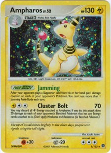 Pokemon Secret Wonders Holo Rare Card - Ampharos 1/132