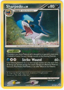Pokemon Secret Wonders Rare Card - Sharpedo 37/132
