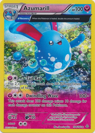 Azumarill 104/160 - Pokemon XY Primal Clash Holo Rare Card