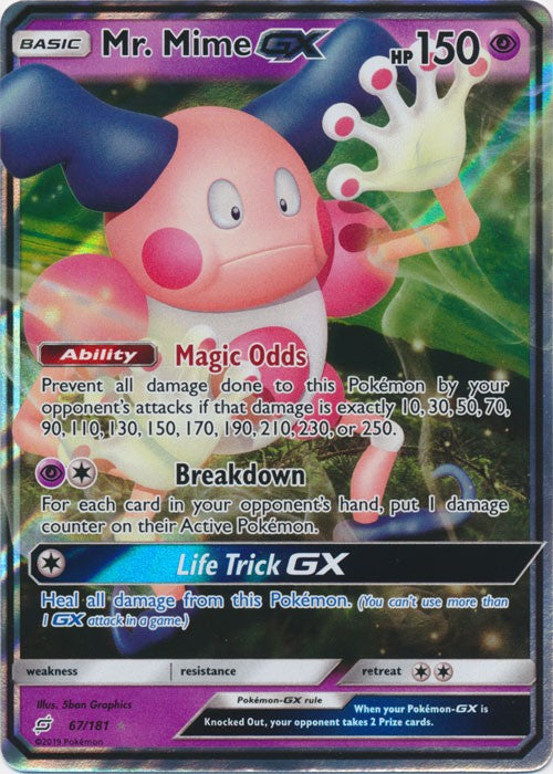 Mr. Mime-GX - 67/181 Pokemon » SM Team Up Ultra Rare