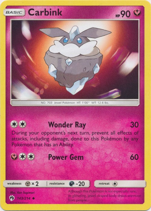 Carbink - 143/214 Pokemon » SM Lost Thunder Uncommon