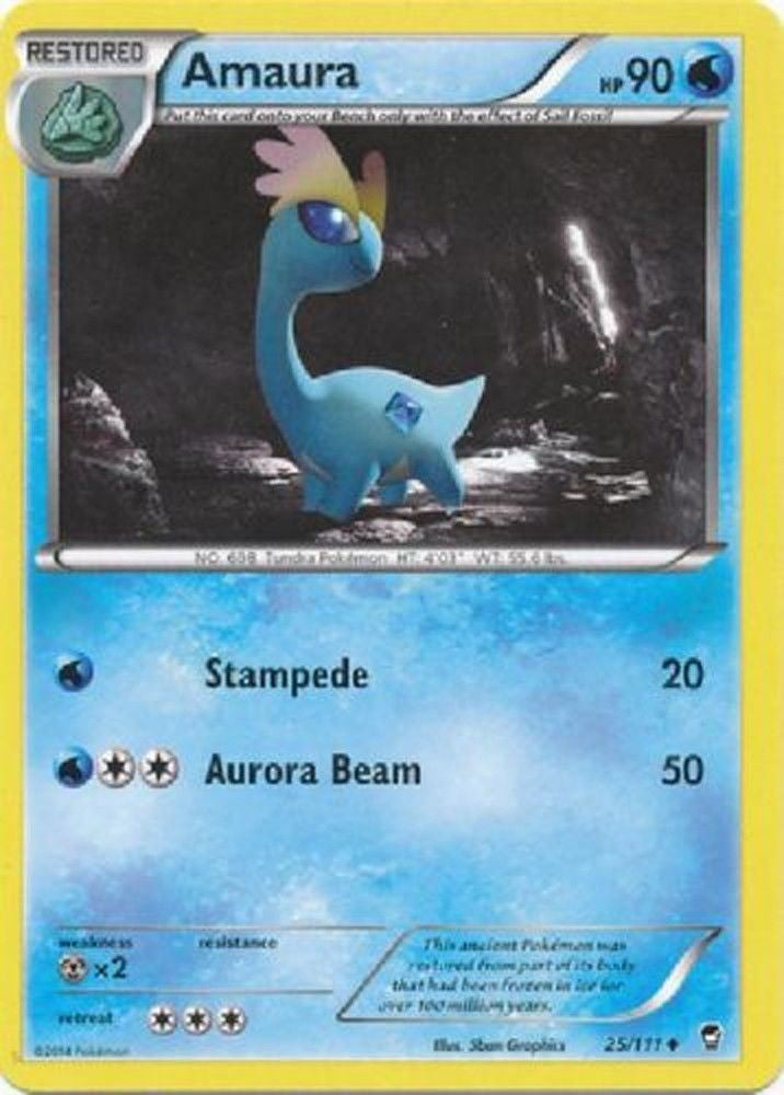 Amaura 25/111 - Pokemon XY Furious Fists Card