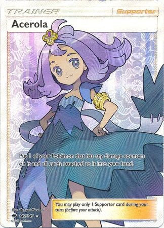 Acerola 142/147 Full Art - Pokemon Sun & Moon Burning Shadows Card
