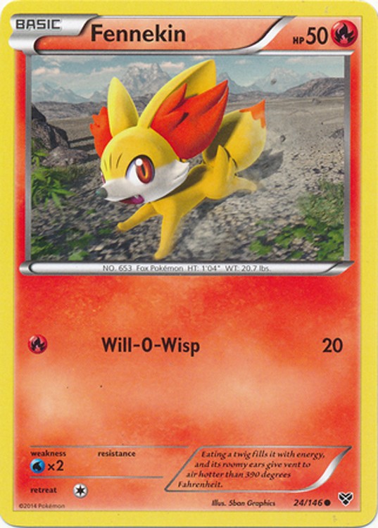 Fennekin 24/146 - Pokemon XY Common Card