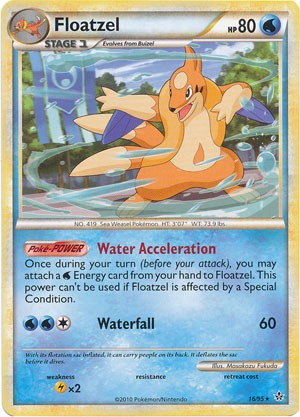 Pokemon Card HS Unleashed Single Card Rare Floatzel 16/95