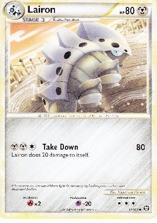 Pokemon Card HS Triumphant Lairon Uncommon 37/102