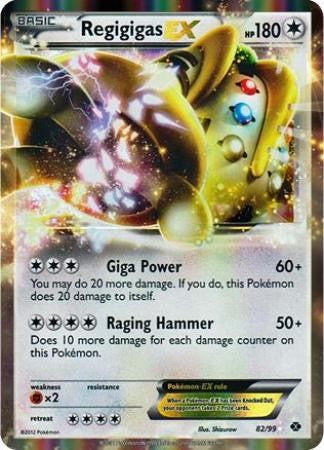 Pokemon Next Destinies Ultra Rare Card - Regigigas EX 82/99