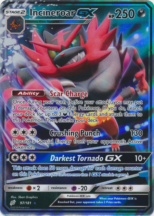 Incineroar-GX - 97/181 Pokemon » SM Team Up Ultra Rare