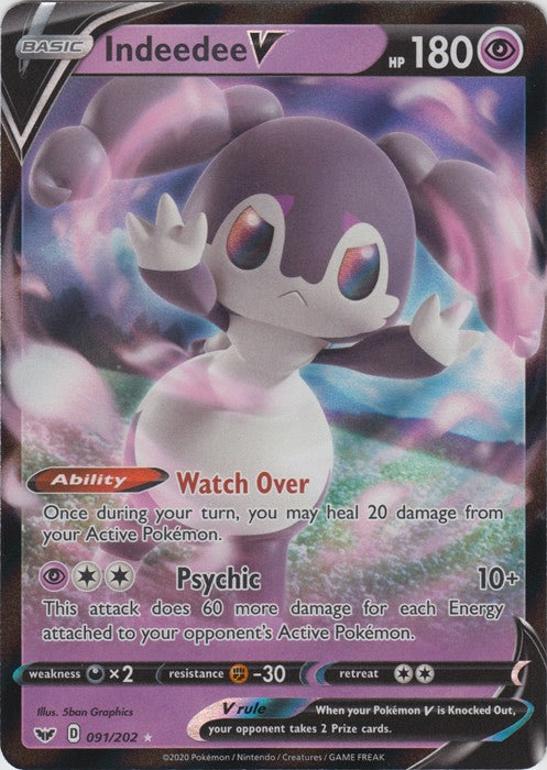 Indeedee V - 091/202 Pokemon » Sword and Shield Ultra Rare