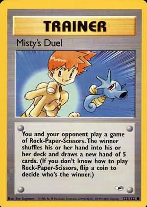 Pokemon Gym Heroes Common Card - Misty's Duel 123/132