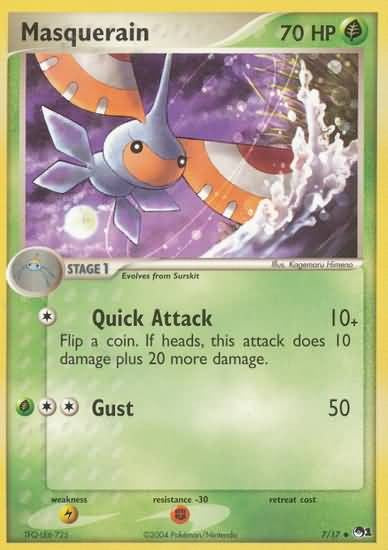 Pokemon POP Series 1 Promo Card Masquerain 7/17 Uncommon