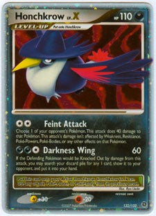 Pokemon Secret Wonders Holo Rare Card - Honchkrow Lv.X 132/132