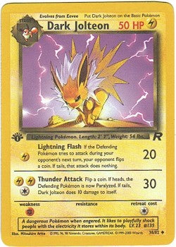 first edition dark pokemon cards Pokemon Team Rocket Uncommon Card