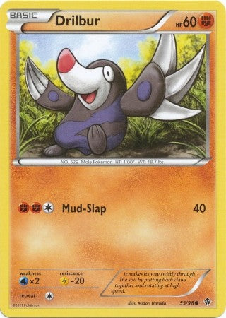 Pokemon Emerging Powers Common Card - Drilbur 55/98