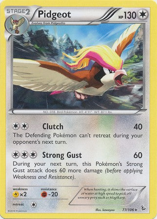 Pokemon Trading Card Game XY Flashfire Rare Pidgeot #77 Pokemon Trading Card Game XY Flashfire Rare Pidgeot #77