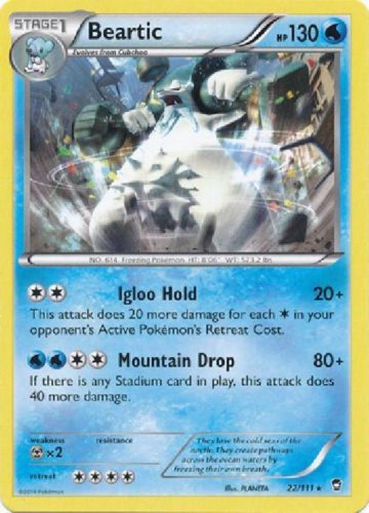 Beartic 22/111 - Pokemon XY Furious Fists Card