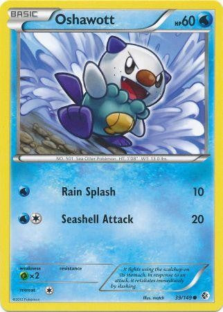 pokemon oshawott card 105 Extended Art Terrible Slabs variation to centering Pokemon TCG - SV11W -