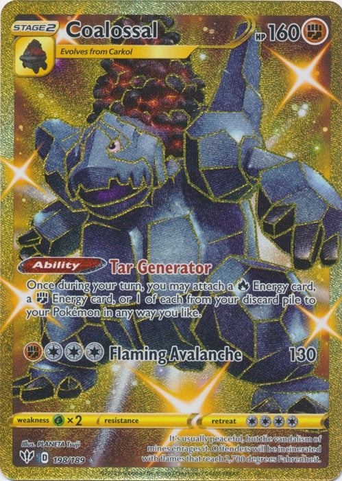 rare cards in darkness ablaze Coalossal (Secret Rare)