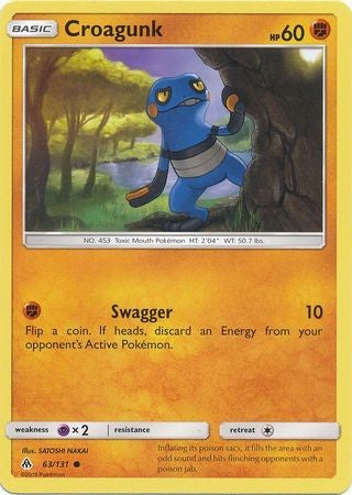 Croagunk 63/131 Common - Pokemon Sun & Moon Forbidden Light Card