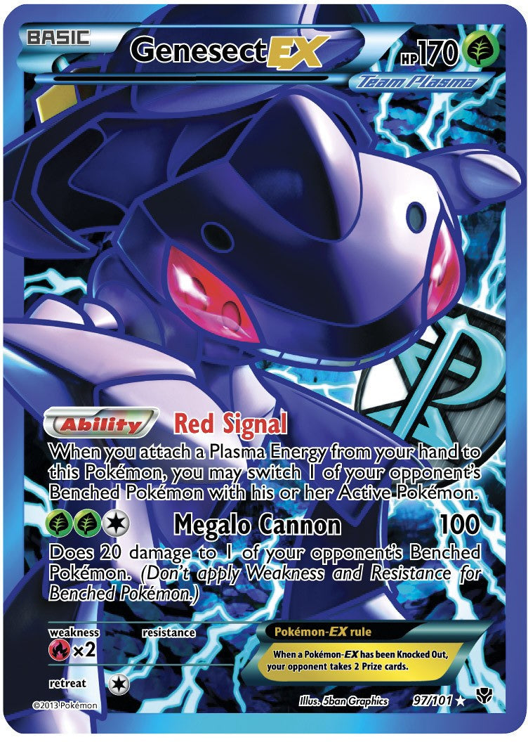 Genesect EX 97/101 - Pokemon Plasma Blast Full Art Ultra Rare Card