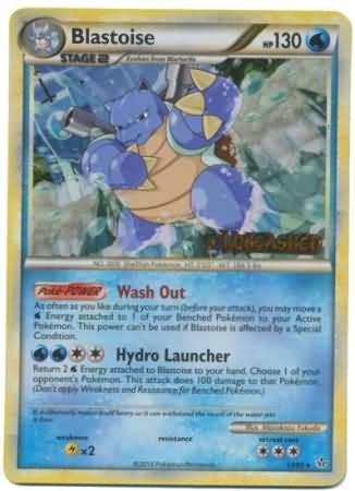 Pokemon Pre-Release Holo Rare Promo Card - Blastoise 13/95