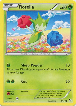 Roselia 8/106 - Pokemon XY Flashfire Common Card