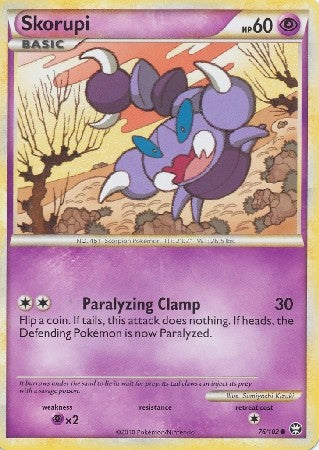 Pokemon Card HS Triumphant Skorupi Common 76/102
