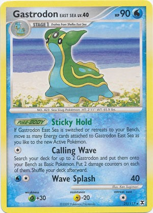 Pokemon Platinum Rising Rivals Single Card Rare Gastrodon East Sea 21/111