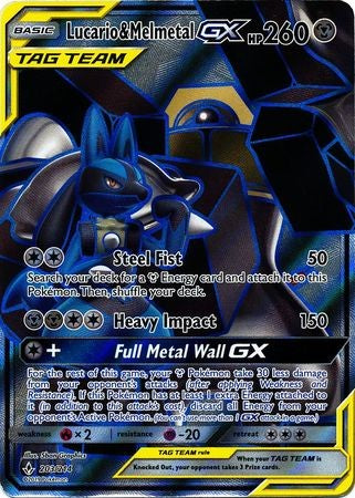 Lucario & Melmetal GX - 203/214 - Full Art Ultra Rare Sun & Moon: Unbroken Bonds