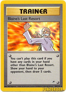 Pokemon Gym Heroes Uncommon Card - Blaine's Last Resort 105/132