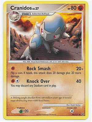 Pokemon Platinum Edition Uncommon Card - Cranidos 46/127