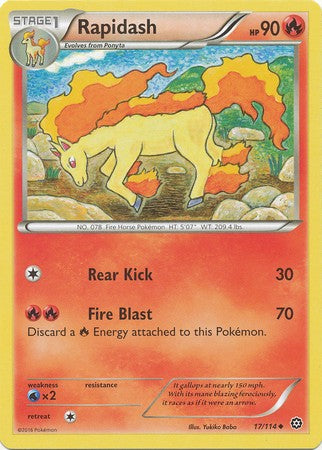 Rapidash 17/114 Uncommon - Pokemon XY Steam Siege Card