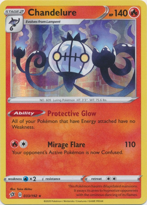 Chandelure - 033/192 Pokemon » SWSH Rebel Clash Holo Rare