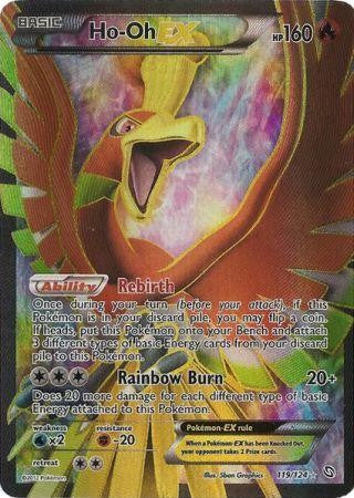 Ho-Oh EX 119/124 - Pokemon Dragons Exalted Full Art Ultra Rare Card