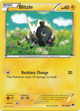 Blitzle 48/122 Common - Pokemon XY Breakpoint Card