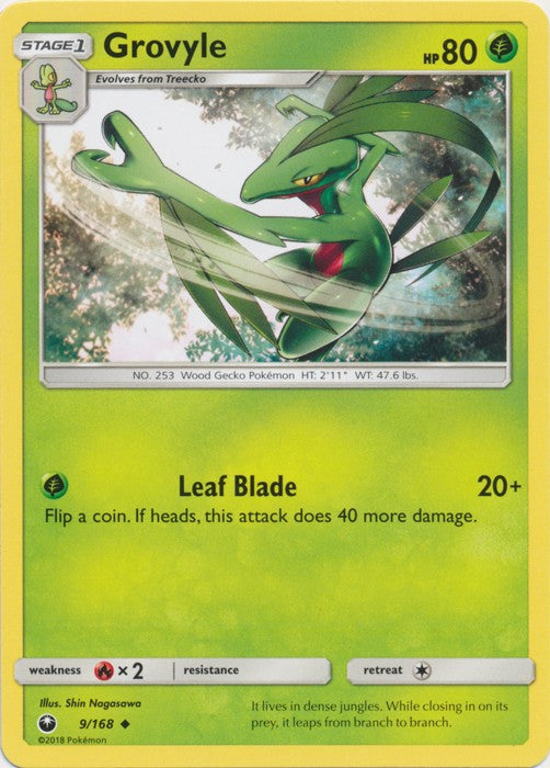 Grovyle 9/168 Uncommon - Celestial Storm SM7 Pokemon Card