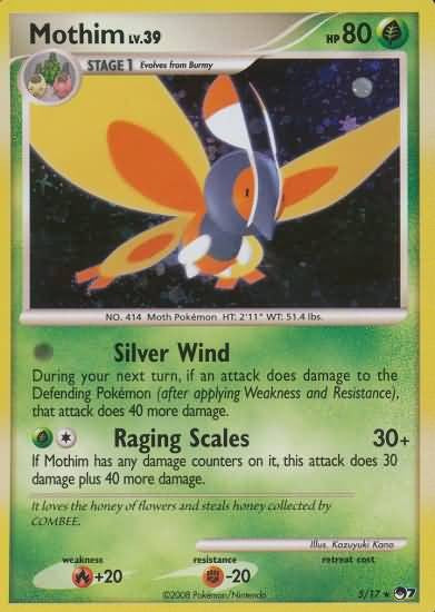 Pokemon Mothim 5/17 Rare Promo Single Card