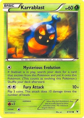 Pokemon Noble Victories Common Card - Karrablast 8/101