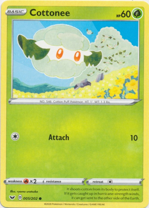 Cottonee - 005/202 Pokemon » Sword and Shield Common