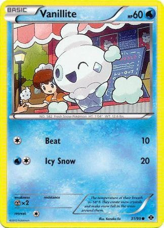 Pokemon Next Destinies Common Card - Vanillite 31/99