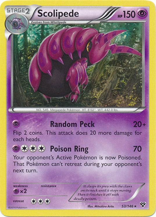 Scolipede 53/146 - Pokemon XY Rare Card – PokeOrder.com