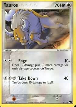 Pokemon POP Series 2 Promo Card Tauros 5/17 Rare