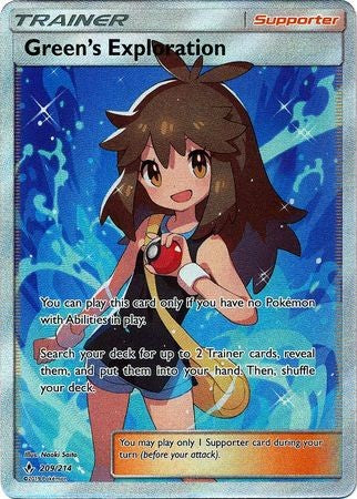 sun and moon unbroken bonds rare cards Green's Exploration - 209/214
