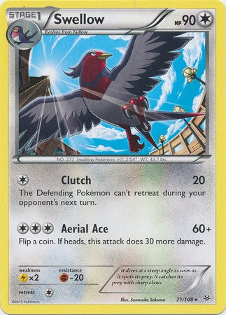 Swellow 71/108 Rare - Pokemon XY Roaring Skies Card PokeOrder.com Swellow 71/108 Rare - Pokemon XY Roaring Skies Card PokeOrder.com
