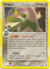 Pokemon Single Card EX DRAGON FRONTIERS (Reverse Holo) - 023/101 : Tropius Pokemon Single Card EX DRAGON FRONTIERS (Reverse Holo) - 023/101 : Tropius