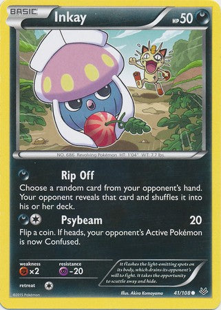 Inkay 41/108 Common - Pokemon XY Roaring Skies Card
