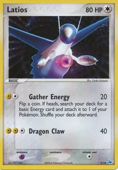Pokemon Holo Rare Promo Single Card - Latios 2/10