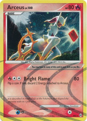 Pokemon Platinum Arceus Single Card Holofoil Rare Arceus AR3