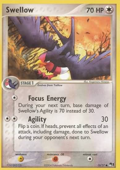 Pokemon POP Series 1 Promo Card Swellow 15/17 Common